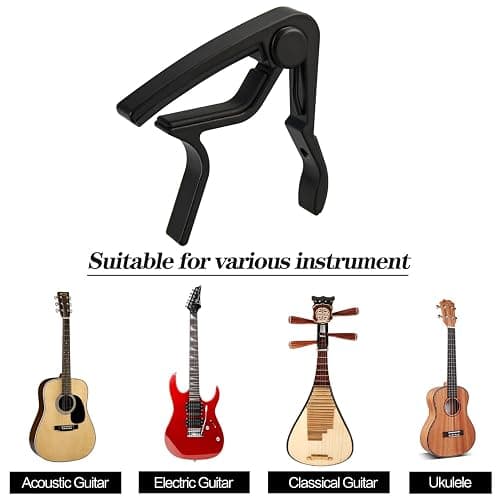 Guitar Capo Guitar Tuner Set, Guitar Accessories, Including Guitar Capo Guitar Tuner Guitar Picks and Guitar Pick Holder, for Guitar Players and Guitar Beginners thumbnail 5