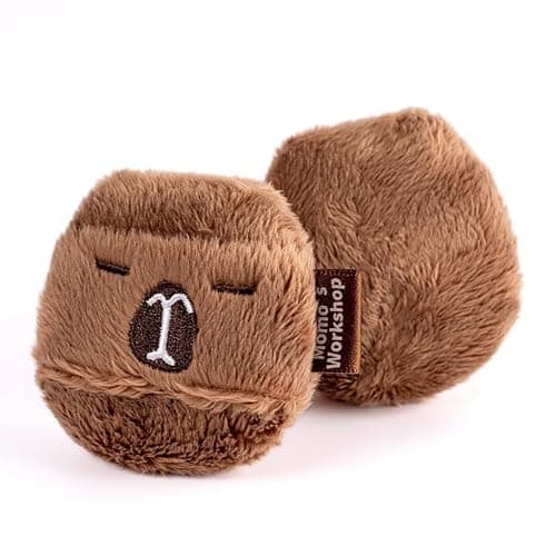 Momo's Workshop Fluffy Powder Puff,Soft Plush Setting Powder Puff, Large Velour Makeup Puff for Loose Or Pressed Powders,Round Cosmetic Puff, Beauty Makeup Tool,1pcs - Brown