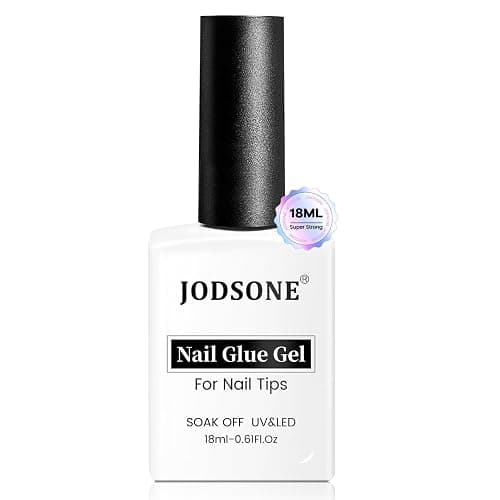 JODSONE 18ml Nail Glue Gel Polish U V Light Cured Clear Press on Nails Extension Fake at Home Salon DIY - Image 1