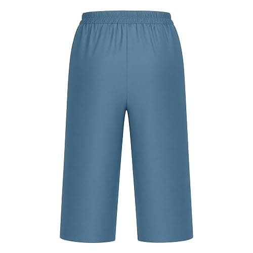 Bermuda Shorts for Women 2026 High Waisted Trendy Stretchy Denim Shorts Knee Length Cutoff Loose Fit Long Short Pants thumbnail 5