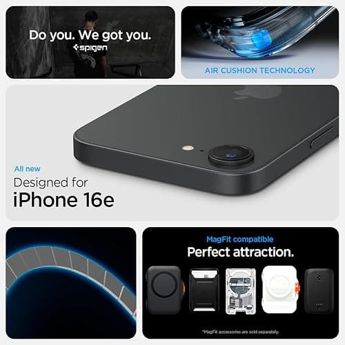 Spigen for iPhone 16e Case, Ultra Hybrid MagFit [Anti-Yellowing] [Compatible with Magsafe] - Frost White thumbnail 2