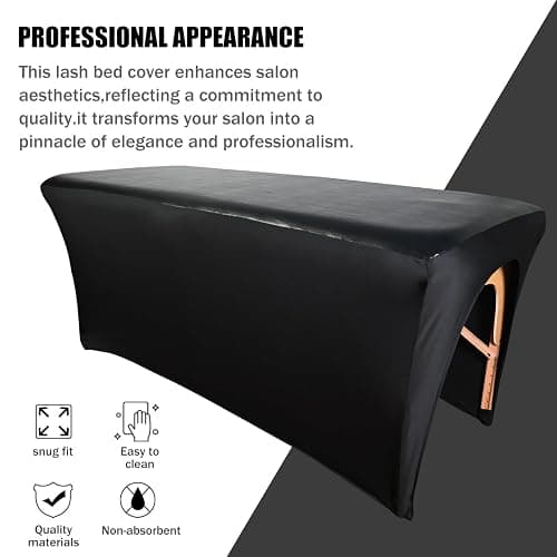 28 Inches PU Leather Wide Lash Bed Cover 1 Pack|PU Leather Massage Table Cover|Wipeable, Reusable & Waterproof Massage Table Cover Protector ，Perfect for Salons Spa Home Use thumbnail 9