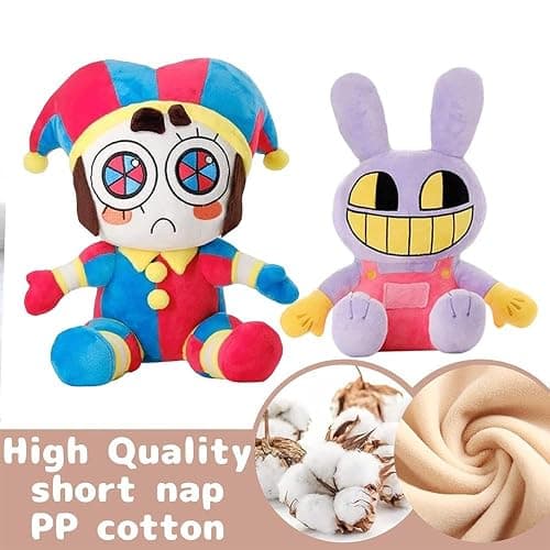 Nultse Jax and Pomni Plush,Horror Cute Stuffed Plushies Doll Toys, Jax and Pomni Plush for Birthday Christmas, Kids and Adults Choice (2pcs) thumbnail 5