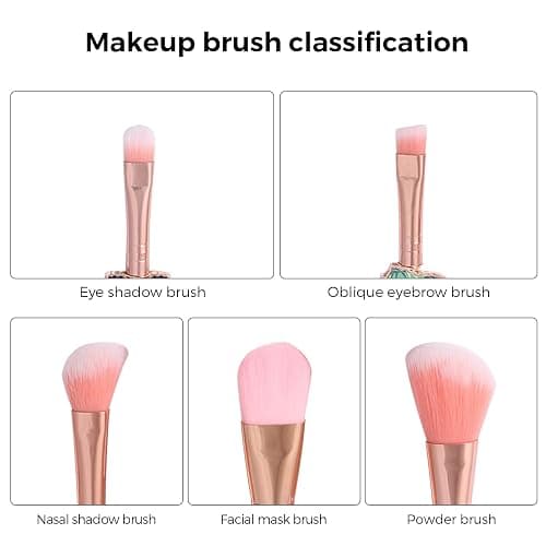 [6 Pcs] Stich Makeup Brush Set & Stich Bracelet, Stich Gifts, Portable Kawaii Makeup Brushes for Powder Eyeshadow Blushes Lips, Adjustable Bracelet Stich Gifts for Girl Women thumbnail 7
