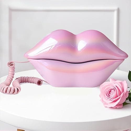 TelPal Corded Landline Phones for Home, Funny Novelty Lip Phone Gift, Wired Mouth Telephone Real Landline Home Office Telephones Furniture Decor thumbnail 2