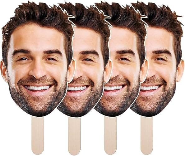 EZISHIPS Big Head Cutout on a Stick – Custom Face Cutouts for Party, Graduation, Birthday, or Wedding | Life Size Photo Prop, 6"–36", 1 Piece - Image 1