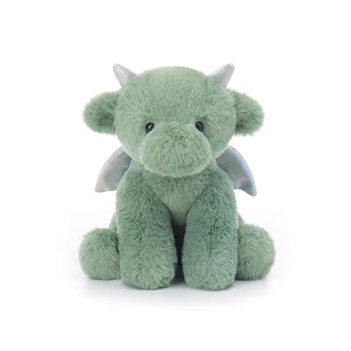 Apricot Lamb Grass Green Dragon Soft Stuffed Animals Plush Toys 8'' - Image 1