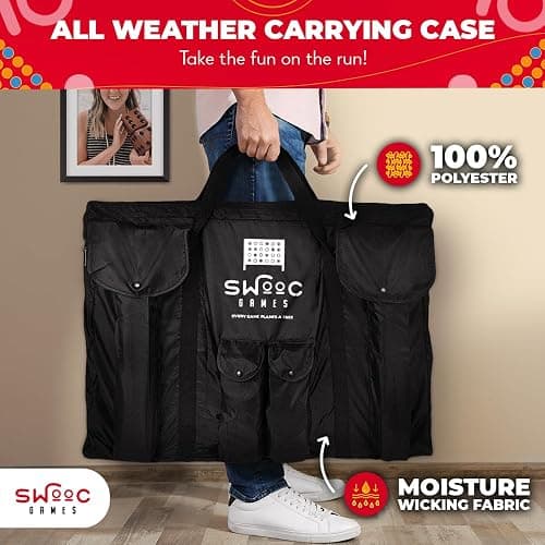 Swooc Games - Giant Four in a Row (All Weather) with Carrying Case & 60% Quieter Design - Giant Connect Game Outdoor for Adults and Family - 4 in a Row Life Size Yard Games for Kids and Adults thumbnail 5