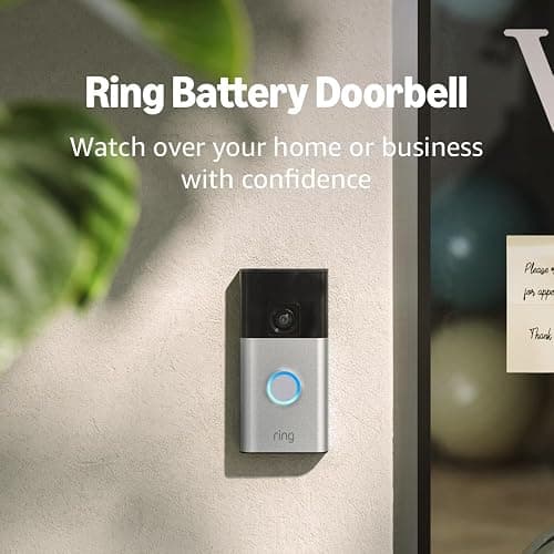 Ring Battery Doorbell (newest model), Home or business security with Head-to-Toe video, Live View with Two-Way Talk, and Motion Detection & Alerts, Satin Nickel thumbnail 7