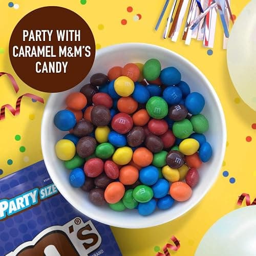 M&M's Caramel Milk Chocolate Christmas Candy, Party Size, 34 oz Resealable Bulk Candy Bag thumbnail 10