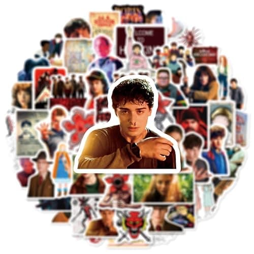 JCQAYB 54pcs Cartoon Stranger Things 5 Stickers Pack,Waterproof Vinyl Stickers for Adult Teen Girl Laptop Skateboard Bike Guitar Water Bottle Travel Case Helmet Notebook Scrapbook thumbnail 5