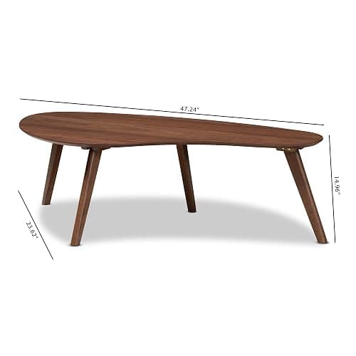 Baxton Studio Coffee Tables, One Size, Walnut thumbnail 3