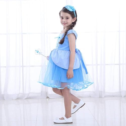 Joy Join Cinderella Costume for Girls | Cinderella Dress with Accessories for Birthday, Halloween Costume, Trick or Trea, Theme Party, Christmas, Role Play thumbnail 2