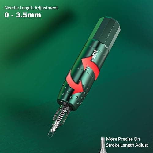 Tattoo Gun Kit, Wormhole Tattoo Kit Wireless Tattoo Machine Kit with Tattoo Gun 1,200 mAh Capacity Tattoo Power Supply Tattoo Pen Kit for Tattoo Beginners and Tattoo Artists TK531 thumbnail 4