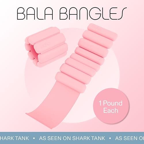 Bala Bangles Wrist & Ankle Weights for Women & Men - Adjustable Silicone Weighted Bracelet Set for Gym, Yoga, Pilates, Cardio & Strength Training - Wearable Arm & Leg Workout Weights thumbnail 2