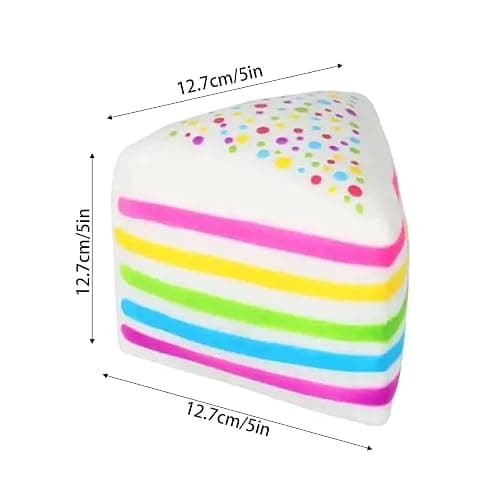 Rainbow Cake Squishies,2026 Jumbo Slow Rising Fidget Squeeze,Soft Relief Squishy Stress,Squeeze Ball Sensory for Anxiety Stress Party Favors Colorful Squishy (Rainbow) thumbnail 2