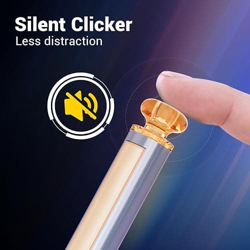 WRITECH Gel Pens Black Ink: Sleek Metal Barrel Pen Fine Point 0.7mm Retractable 3ct No Smear Quick Dry Smooth Writing Silent Clicker Space Up Astroline thumbnail 4