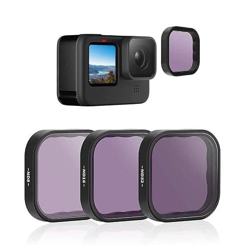 TELESIN 3 Pack filtri a densità neutra ND8 ND16 ND32 compatibile con GoPro Hero 11 Hero 10 Hero 9 - Lens Filter Kit Lens Protector per Go Pro 9 Accessori per fotocamera - Image 1