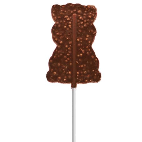 Valentine's White Terrier Puppy Big Chocolate Lollipop Holiday Treats, Milk Chocolate Pop Party Bag Fillers, Individually Wrapped, Kosher Certified, 3oz Chocolate Sucker thumbnail 3