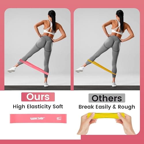 WIKDAY Resistance Bands for Working Out Exercise Loop Bands Workout Bands Set for Men Women Body Stretching, Crossfit Training, Home Workout, Physical Therapy, Booty Legs, Set of 5 thumbnail 5