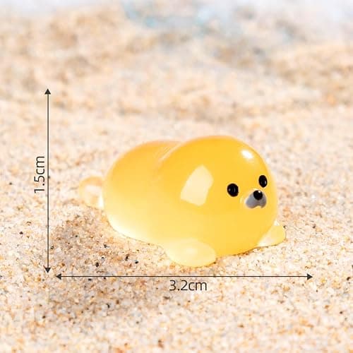 titihuirie 100 Pcs Mini Seals Miniature Seal Figurines Tiny Seal Resin Seal for DIY Fairy Garden Miniature Moss Landscape thumbnail 3
