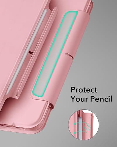 ESR iPad Air 13 Inch Case Keyboard (M3/M2, 2025/2024), Keyboard Case with Trackpad, Magnetic Detachable Keyboard with Backlit Keys, Fully Adjustable Portrait/Landscape Stand, Ascend Series, Pink thumbnail 7