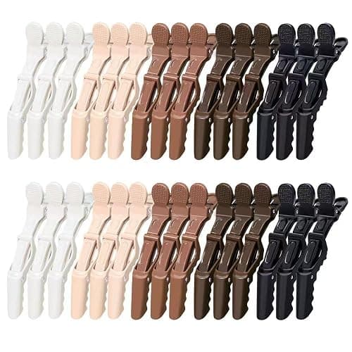 30 Pack Alligator Hair Clips, Sectioning Clips for Salon Coloring, Cutting & Styling, Durable Plastic Barber Hairdressing Tools, Strong Grip Crocodile Clips for Women Men Kids (Multicolored) - Image 1