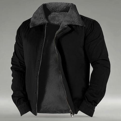 domirica Fall Jackets For Men 2025 Western Long Sleeve Sherpa Fleece Zip Up Retro Ethnic Print Fashion Casual Warm Coats thumbnail 3