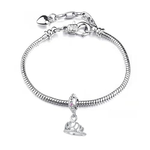TGLS Princess Queen Crown Charm Compatible With Pandora Bracelets Jewelry Birthday Gifts for Mother Girlfriend Daughter Her Women thumbnail 2