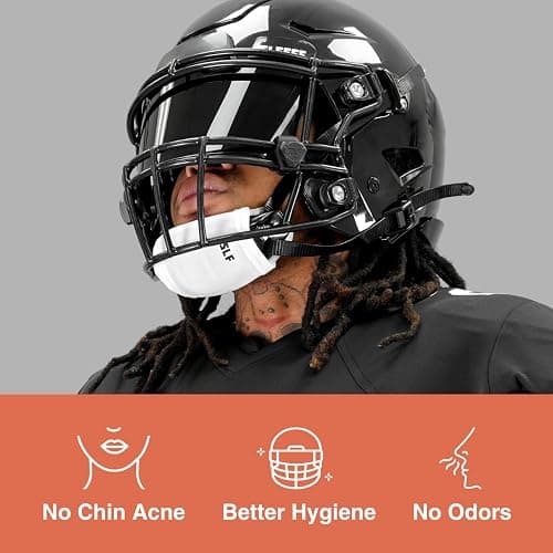 SLEEFS Football Chin Strap Cover - One Size Fits All Cushion - Shield Compatible with Virtually All Helmets - Adult and Youth thumbnail 2