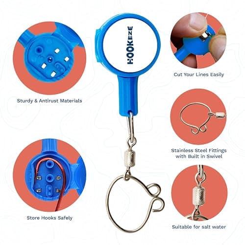 HOOK-EZE Fishing Knot Tying Tool | Protect from Fish Hooks | Tie Fishing Knots Easily | Cool Gadgets for Fishermen | Ice Fly Fishing | Fishing Accessories for Beginner Anglers | Nail Knot Tool thumbnail 3