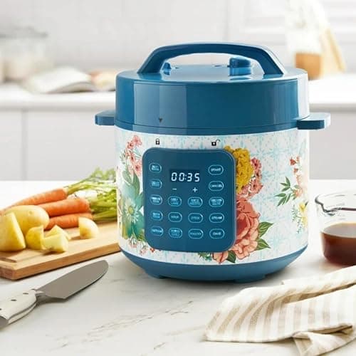 The Woman 6-Quart Electric Pressure Cooker with Touch Control Display & Locking Lid,Multi-Use,Keep Warm, Tempered Glass Lid (Fancy Flourish) thumbnail 2