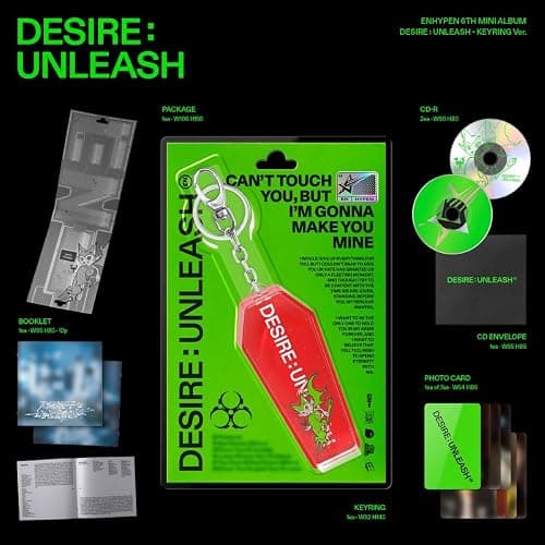ENHYPEN 6th Mini Album [DESIRE : UNLEASH] KEYRING Version (Bad Desire-With or Without You) thumbnail 2