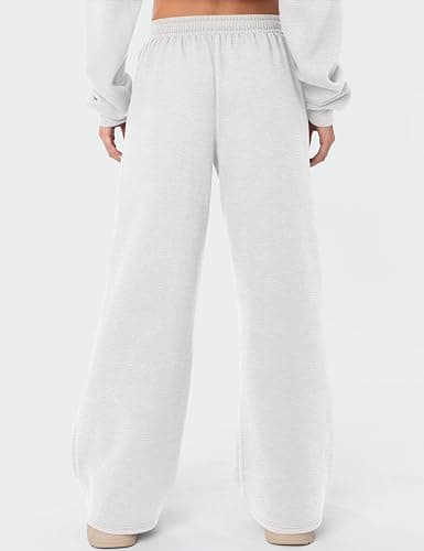 LOMON Women's Sweatpants Wide Leg Fleece Lined Sweat Pants Spring Winter Clothes 2026 Baggy Drawstring Joggers with Pockets thumbnail 5