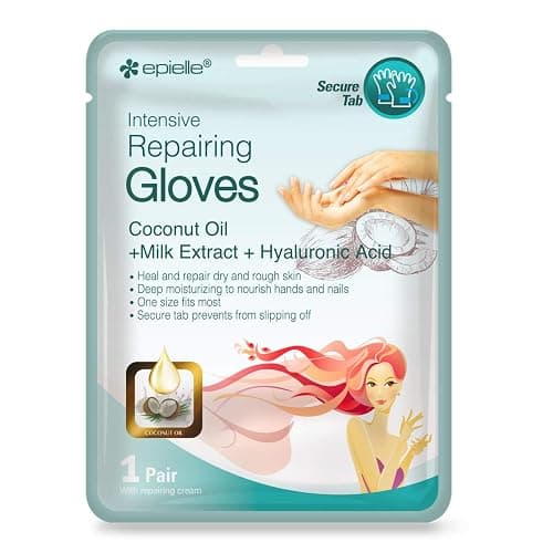 Epielle Intensive Repairing Hand Mask 6 Pairs, Deep Moisturizing Gloves for Dry, Cracked Hands, Self Care Gifts for Women, Spa Kit, Stocking Stuffers, Thanksgiving Essentials thumbnail 2