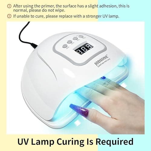 JODSONE 10ml Base Coat Gel Nail Polish Glossy Durable Gel Soak Off Clear No Wipe Nail Salon and DIY Home Need U V Lamp Curing thumbnail 8