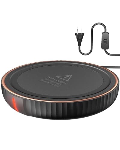 HouseGem Large Candle Warmer Plate - Coffee Cup Mug Warmer for Desk, Candle Melter, Electric Mug Heater for Beverages, Milk & Tea, Coffee Accessories Ideal Gifts Keep Cup Warm (Black) - Image 1