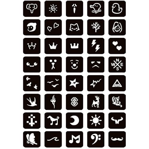 Moricher Henna tattoo kit Temporary Tattoo Kits 5 cones 96 Stencils Gifts for DIY Art Party thumbnail 5