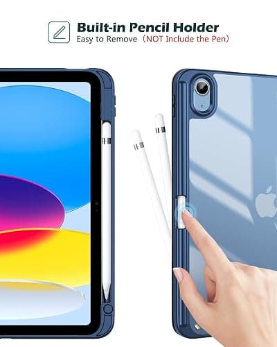 ProCase Hülle für iPad (A16) 11" Generation 2025 / iPad 10 Generation 10,9" 2022 Schutzhülle mit Stifthalter Stoßfeste Smart Case Cover Auto Schlafen/Wachen -Navy thumbnail 3