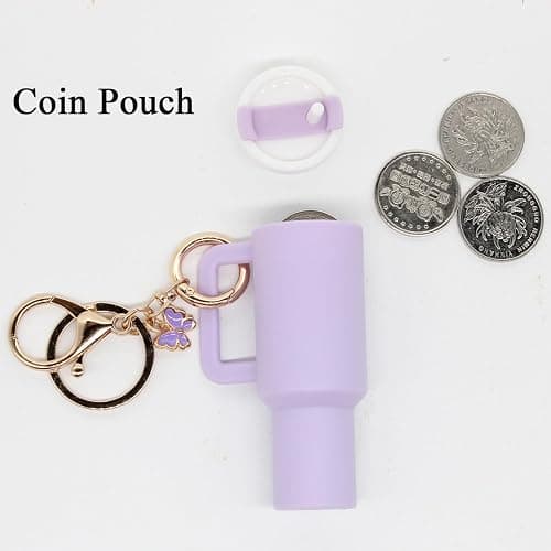 ANDERSE Mini Cup Keychain, Stanley Cup Accessories, School Bag Key Ring Handbag Backpack Charm Lip Balm Keychain for Women thumbnail 2