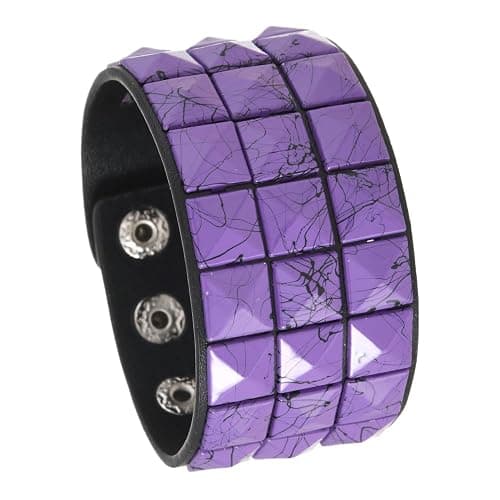 Scene Accessories Emo Bracelet Studded Dopamine Wristband for Women and Men Snap on Streetwear Party Essentials thumbnail 5