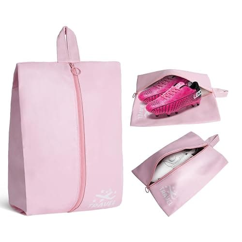 ourkiss Smell-Proof Cleat Bags for Sports - Durable Soccer Cleat Bag & Track Spike Bag | Water-Resistant Shoe Bags for Travel, Gym, Golf & Storage Esse Pink - Image 1