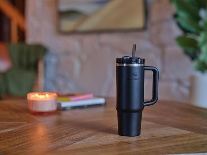STANLEY Quencher H2.0 Tumbler with Handle and Straw 30 oz | Flowstate 3-Position Lid | Cup Holder Compatible for Travel | Insulated Stainless Steel Cup | BPA-Free | Black 2.0 thumbnail 2