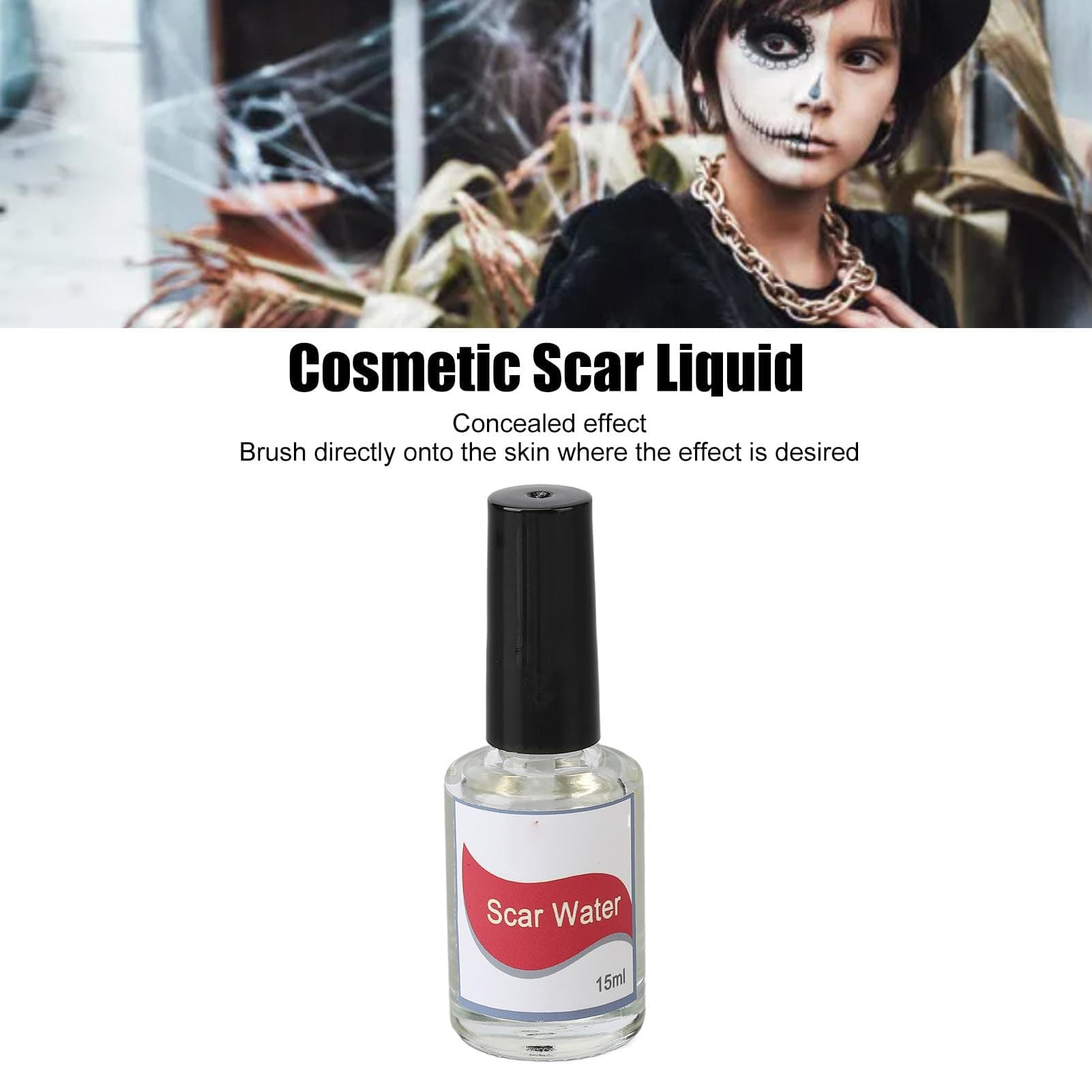 Makeup Liquid, 15ml Scarring Liquid for Realistic Makeup Effects, Halloween FX Makeup & Scarring Gel, Fake Skin for Stage, Screen, Theater, Cosplay, and Halloween thumbnail 4