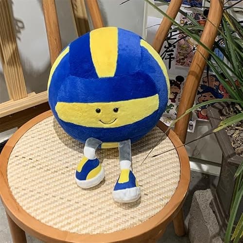 XIGUI 13 inch Soft Sports Pillow - Funny Volleyball Stuffed Plush Gifts for Boys and Girls, Cute Volleyball Room Decor thumbnail 4