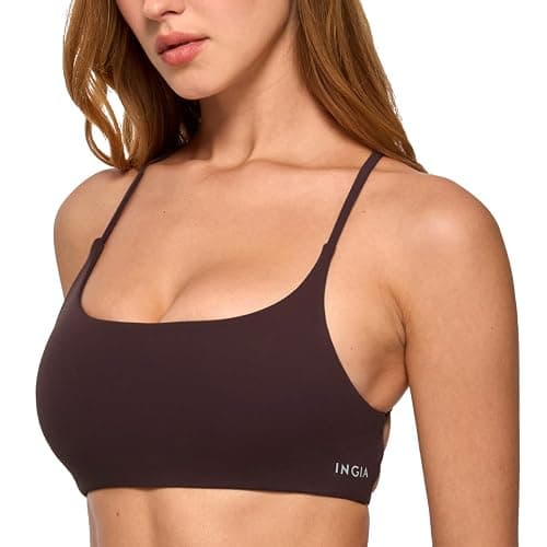INGIA Square Neck Criss Cross Back Sports Bra | Workout Bra, Padded, Cami, Yoga, Wireless, Strapy Back, Crop Top, Bust Support, for women - Image 1