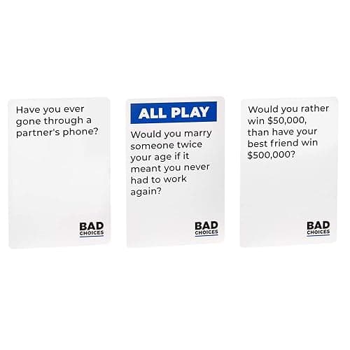 BAD CHOICES Party Game - The Have You Ever? Game - Hilarious Adult Card Game for Fun Parties and Board Games Night with Your Friends thumbnail 5