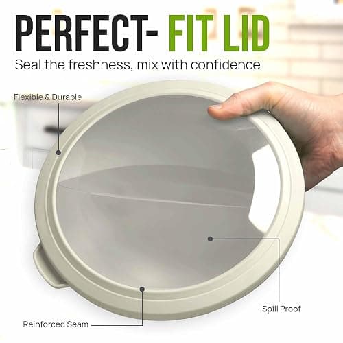 Zulay Kitchen 12 Piece Plastic Mixing Bowls with Leak-Proof Lids Set - Microwave and Freezer Safe Kitchen Mixing Bowls for Preparing, Serving and Storing - Large Nesting Bowls (Midnight Ombre) thumbnail 5