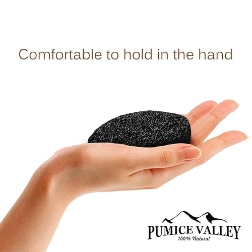 Pumice Stone - Natural Earth Lava Black - Callus/Corn Remover for Feet Heels and Palm - Pedicure Exfoliation Tool - Dry Dead Skin Scrubber - Health Foot Care thumbnail 6