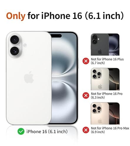 FEWGEY Silicone Phone Case for iPhone 16 Compatible with Magsafe, Hard Liquid Silicone Cute White Spring Floral Design Shock Proof Heavy-Duty Protection for Women Girls thumbnail 2